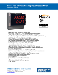 Thumbnail of document Manual - PD2-6060 Helios Dual Analog Input Process Meter